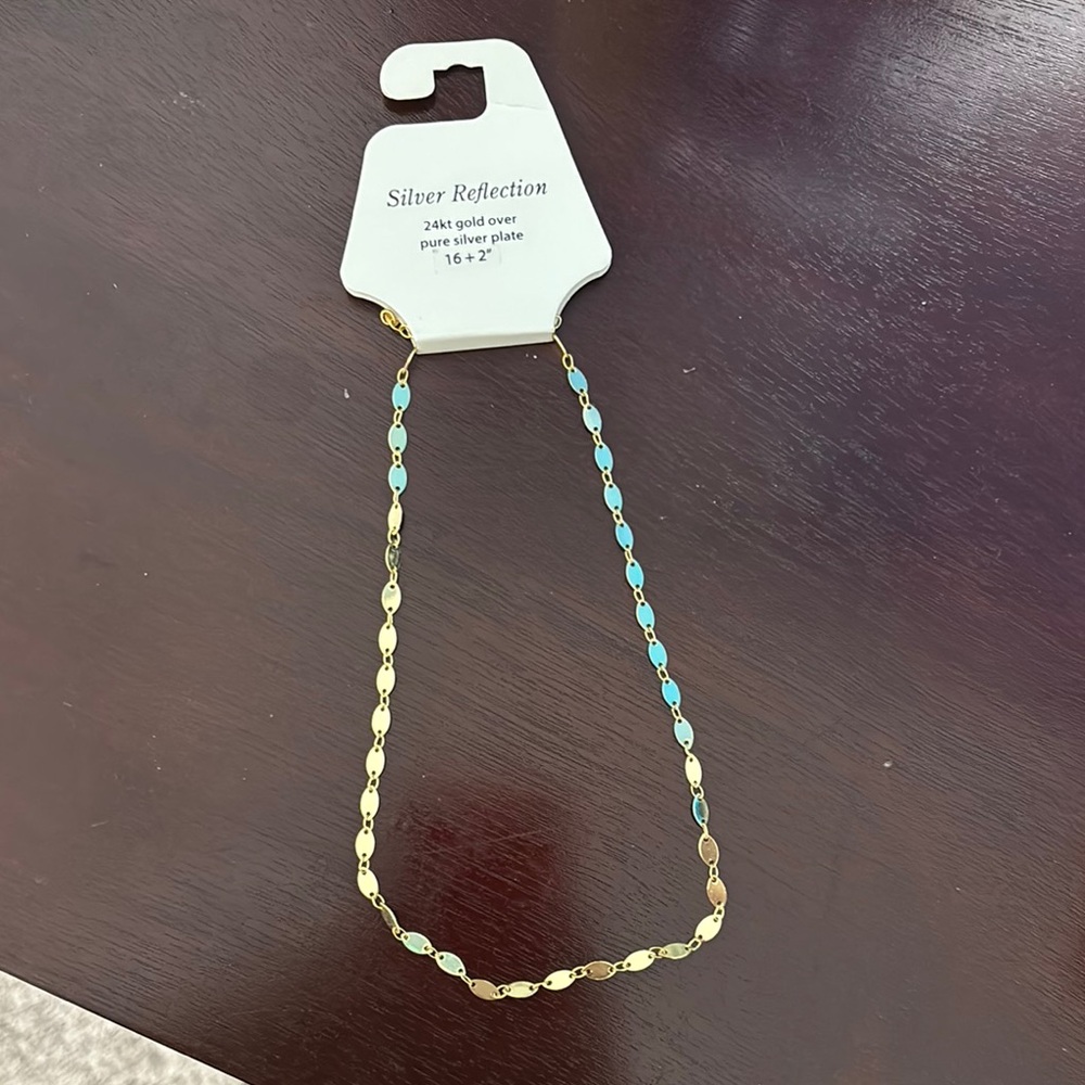 Gold and Blue Necklace